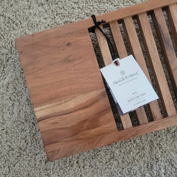 Hearth & Hand Bath Slatted Wood Bathtub Tray Hearth Hand With Magnolia Poshmark